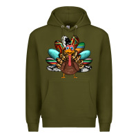 Army Green thanksgiving turkey Premium Hoodie - RanaPortraitStore