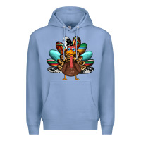 Colony Blue thanksgiving turkey Premium Hoodie - RanaPortraitStore