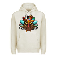Oatmeal Heather thanksgiving turkey Premium Hoodie - RanaPortraitStore