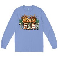 Colony Blue Love Texas 4th of july Long Sleeve Tee - HowdyJamesFarm