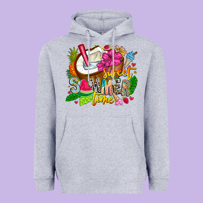 Summer Time Heavyweight Hoodie Designed By Cowhidedigitalart