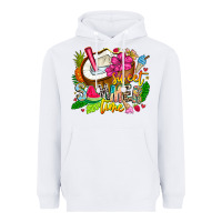 White summer time Heavyweight Hoodie - CowhideDigitalArt
