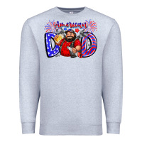 Heather Grey american dod Premium Sweatshirt - CowhideDigitalArt