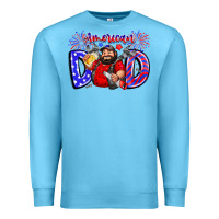 Ocean Blue american dod Premium Sweatshirt - CowhideDigitalArt