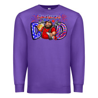 Purple american dod Premium Sweatshirt - CowhideDigitalArt