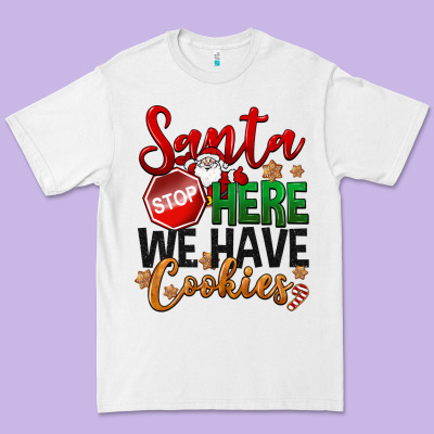 Santa Here We Have Cookies Premium Tee Designed By Nancycooperartshop