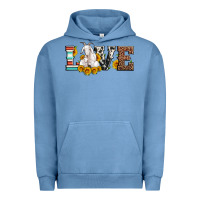 Pigment Pebble Blue love goats serape cowhide leopard goat family Urban Hoodie - Artiststas