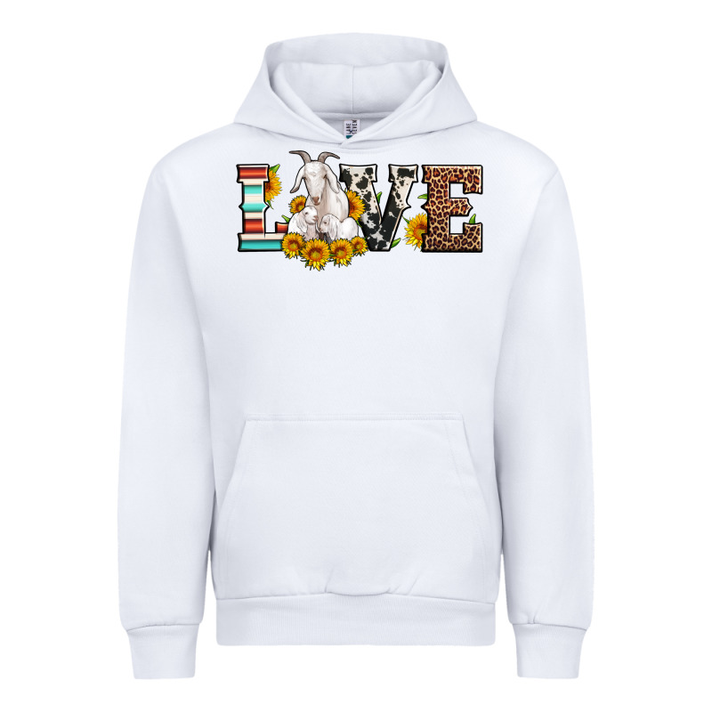 Love Goats Serape Cowhide Leopard Goat Family Urban Hoodie by Artiststas | Teevron