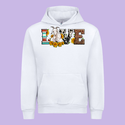 Love Goats Serape Cowhide Leopard Goat Family Urban Hoodie Designed By Artiststas
