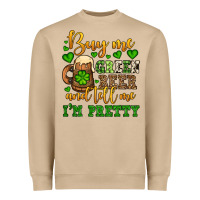 Mushroom Buy me green beer and tell me i'm pretty Heavyweight Sweatshirt - OliviaCreatesArt