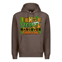 Coffee Irish today hangover tomorrow  St. Patricks Day Premium Hoodie - FaDigitalArtStudio