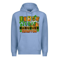 Colony Blue Irish today hangover tomorrow  St. Patricks Day Premium Hoodie - FaDigitalArtStudio