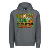 Rock Irish today hangover tomorrow  St. Patricks Day Premium Hoodie - FaDigitalArtStudio