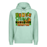 Seafoam Irish today hangover tomorrow  St. Patricks Day Premium Hoodie - FaDigitalArtStudio