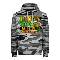 Slate Camo Irish today hangover tomorrow  St. Patricks Day Premium Hoodie - FaDigitalArtStudio
