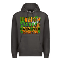 Smoke Irish today hangover tomorrow  St. Patricks Day Premium Hoodie - FaDigitalArtStudio