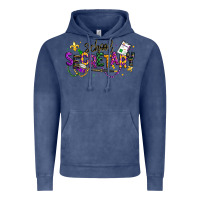 Vintage Denim mardi gras school secretary Vintage Hoodie - texasbilliewilder