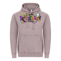 Vintage Zinc mardi gras school secretary Vintage Hoodie - texasbilliewilder