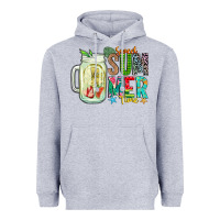 Heather Grey sweet summer time Heavyweight Hoodie - CowhideDigitalArt