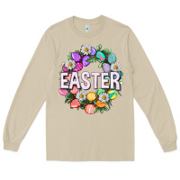 Mushroom Easter with eggs and daisy Easter Day Long Sleeve Tee - HowdyJamesFarm