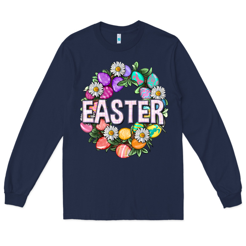 Easter With Eggs And Daisy Easter Day Long Sleeve Tee by HowdyJamesFarm | Teevron