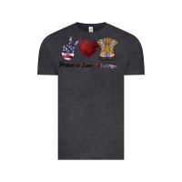 Vintage Black Peace Love Veteran Vintage Tee - Bettercallsaul