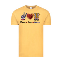 Vintage Mustard Peace Love Veteran Vintage Tee - Bettercallsaul