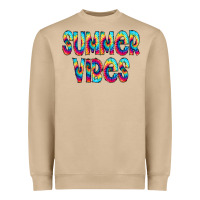 Mushroom summer vibes tie dye doodle Heavyweight Sweatshirt - CowCowDesign