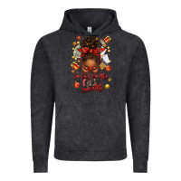 Vintage Black santa favorite tax specialist afro messy bun Vintage Hoodie - texasbilliewilder