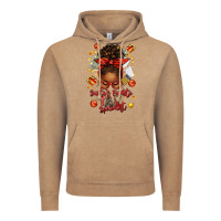 Vintage Coffee santa favorite tax specialist afro messy bun Vintage Hoodie - texasbilliewilder