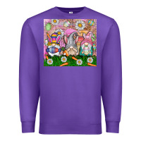 Purple easter gnome Premium Sweatshirt - CowhideDigitalArt