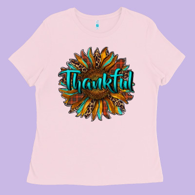 Thankful Sunflower Ladies Tee Designed By Ranaportraitstore