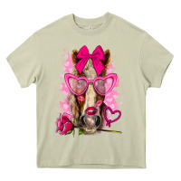 Mossy valentines day horse with sunglasses Heavy Core Tee - NancyCooperArtShop