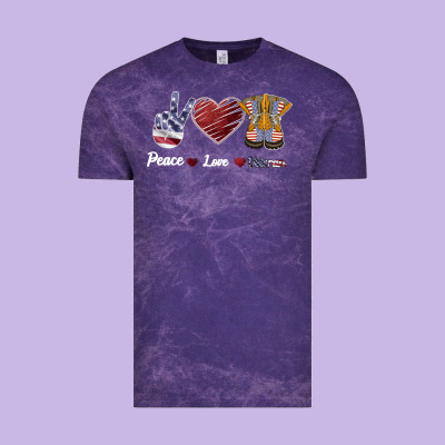 Peace Love Veteran Vintage Tee Designed By Bettercallsaul
