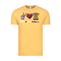 Vintage Mustard Peace Love Veteran Vintage Tee - Bettercallsaul