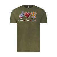 Vintage Olive Peace Love Veteran Vintage Tee - Bettercallsaul
