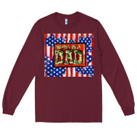 Burgundy world best dad Long Sleeve Tee - TumblerDesignByShophia