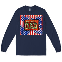 Navy world best dad Long Sleeve Tee - TumblerDesignByShophia