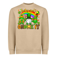 Mushroom St. Patrick's Lucky and i gnome it Heavyweight Sweatshirt - OliviaCreatesArt