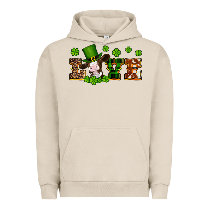 St Patricks Love Heifer Urban Hoodie by Artiststas | Teevron