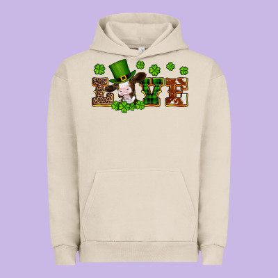 St Patricks Love Heifer Urban Hoodie Designed By Artiststas