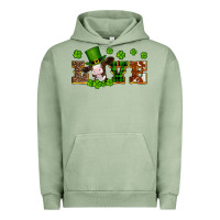 Pigment Oil Green st patricks love heifer Urban Hoodie - Artiststas