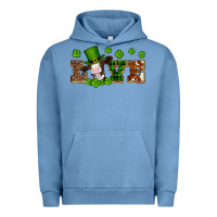 Pigment Pebble Blue st patricks love heifer Urban Hoodie - Artiststas