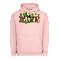 Pigment Salmon st patricks love heifer Urban Hoodie - Artiststas