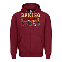 Burgundy baking christmas cheer Zipper Hoodie - FaDigitalArtStudio
