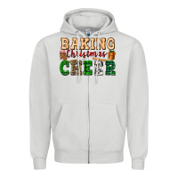 Dove Grey baking christmas cheer Zipper Hoodie - FaDigitalArtStudio