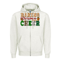 Oatmeal Heather baking christmas cheer Zipper Hoodie - FaDigitalArtStudio