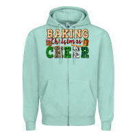 Seafoam baking christmas cheer Zipper Hoodie - FaDigitalArtStudio