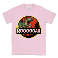 Bubblegum Pink t rex roaring Classic Tee - RanaPortraitStore