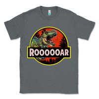Charcoal Heather t rex roaring Classic Tee - RanaPortraitStore